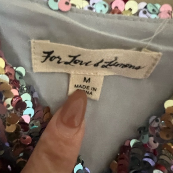 For Love & Lemons Showtime Sequin Maxi Dress Size M Pastel Sparkle Cutout Formal - Picture 12 of 16